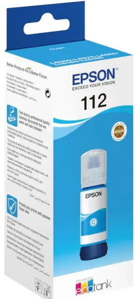 Cartus cerneala EPSON 112 EcoTank, acoperire 6000 pagini, 70 ml (Cyan)