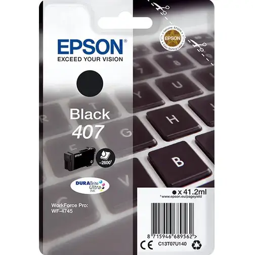 Cartus Cerneala Epson C13T07U140 WF-4745 Series, aprox. 2600 pagini, 41.2 ml (Negru)