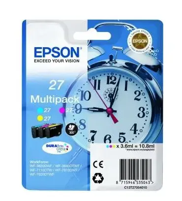 Cartus Cerneala Epson DURABrite T2705, 10.8 ml (Cyan/Magenta/Galben)