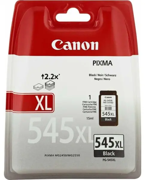 Cartuș de cerneală Canon - Canon PG-545XL BK, pentru PIXMA MG2450/MX495, Black