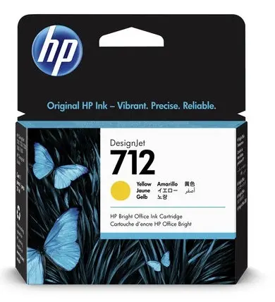 Cartuș de cerneală HP - 712, pentru DesignJet T230/T630/T650, Yellow