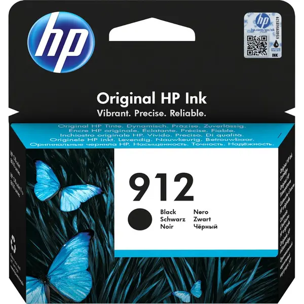 Cartus HP 912, Negru, Instant Ink Eligibil