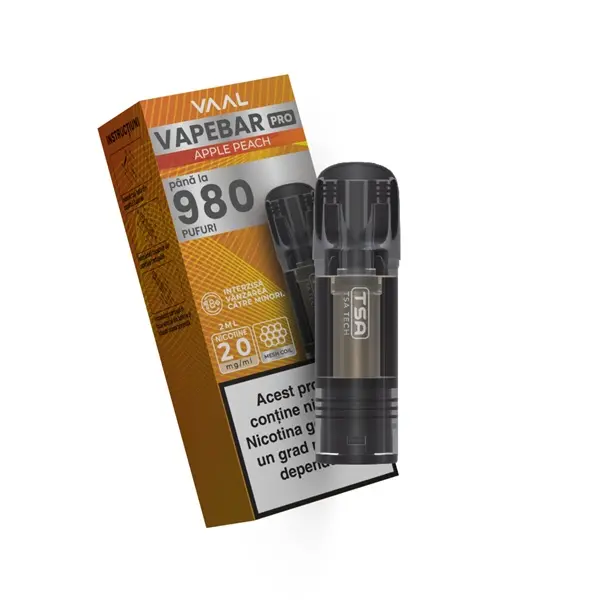 Cartus Vapebar PRO 980 pufuri 20mg - Apple Peach