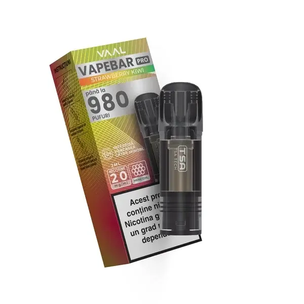 Cartus Vapebar PRO 980 pufuri 20mg - Strawberry Kiwi