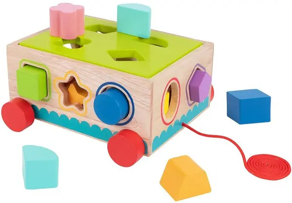Cărucioara din lemn Tooky Toy - Sortator