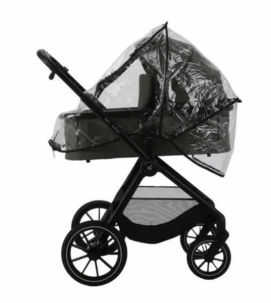 Carucior 2 in 1 pentru copii, Adamex Nova premium, doua piese distincte, suspensii, maner reglabil, roti mari anti-pana, greutate maxim admisa 22 kg, accesorii incluse, Verde