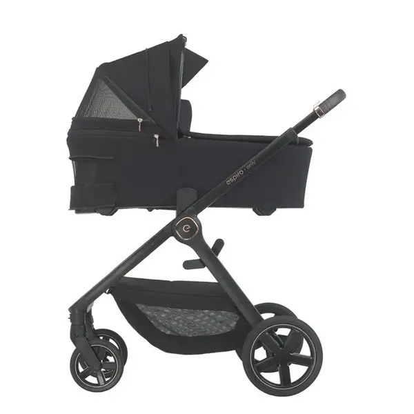 Carucior 2 in 1 pentru copii Espiro Only Gri 0-22 kg, premium, reversibil, maner telescopic, accesorii incluse