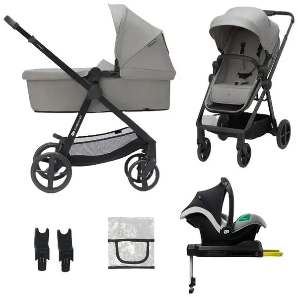Cărucior 4 în 1 KinderKraft - Newly, Moonlight Grey