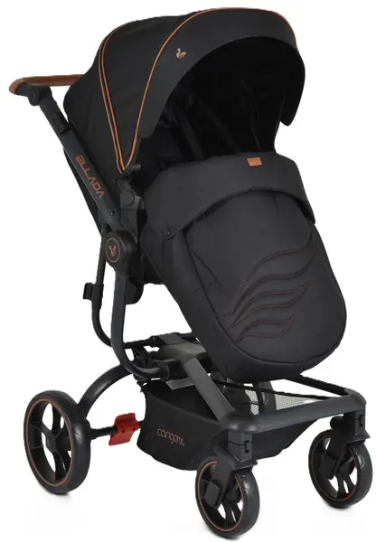 Carucior combinat 2 in 1 Cangaroo - Ellada, negru, 3 in 1
