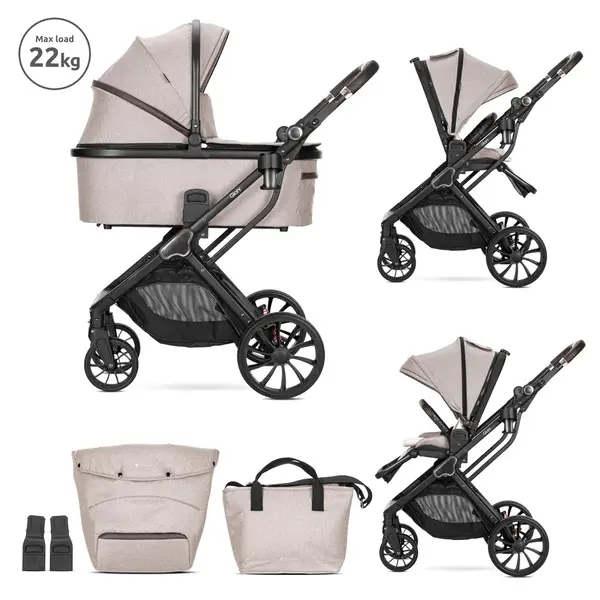 Carucior combinat 2 in 1 Lorelli Glory 2025 Beige