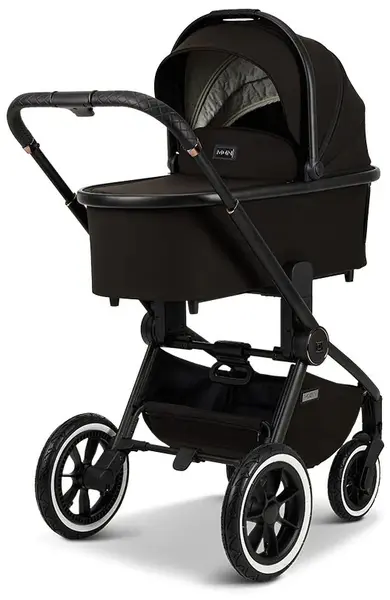 Cărucior combinat 2-în-1 Moon – Resea+, Black Melange
