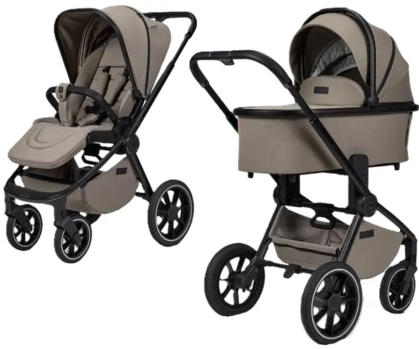 Cărucior combinat 2 în 1 Moon - Resea+, Mud Melange