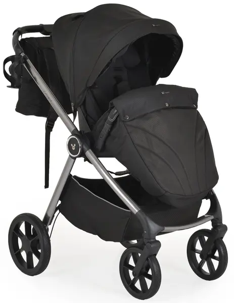 Cărucior combinat 3 în 1 Cangaroo - Unique, Carbon Black
