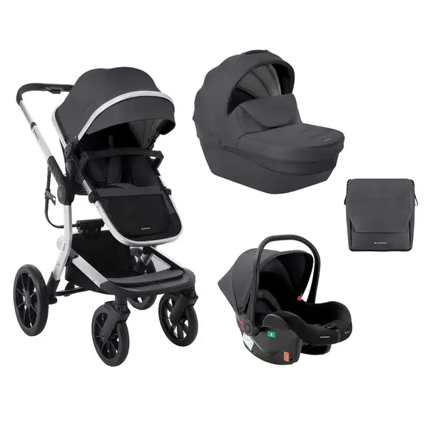 Carucior combinat 3 in 1 Kikka Boo Irene Gri inchis