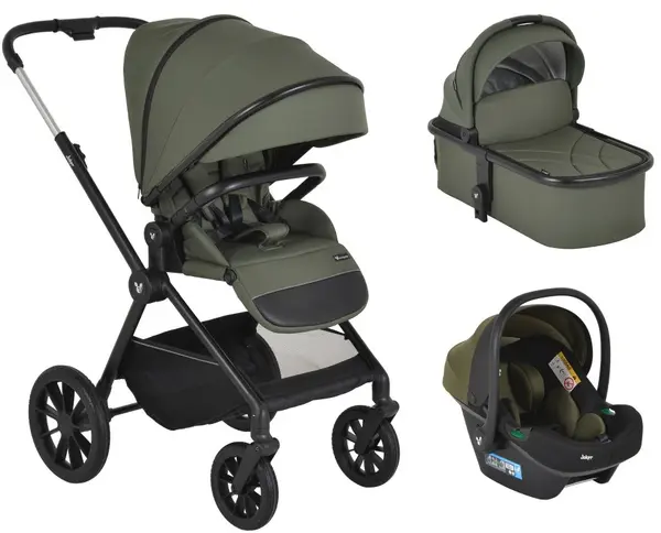 Cărucior combinat 3 în 1 pentru bebeluși Cangaroo - Joker, Olive-Green