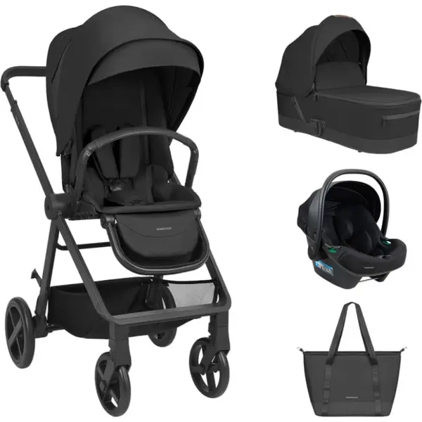 Cărucior combinat 3în1 KikkaBoo – Mia, negru