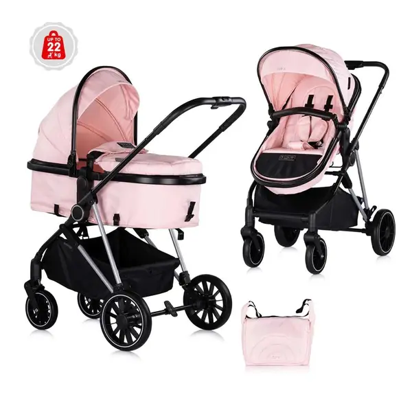 Carucior combinat Chipolino Aura 2025 Marshmallow