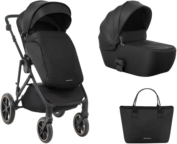 Carucior combinat pentru copii 2 în 1 KikkaBoo - Thea, Black