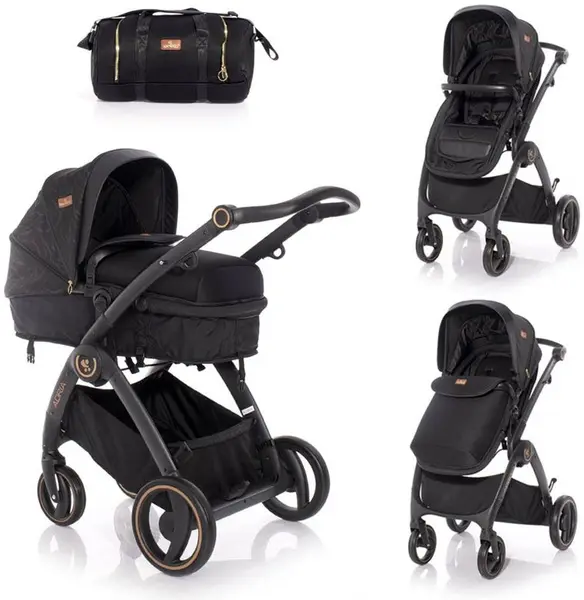 Carucior combinat pentru copii Lorelli - Adria Black
