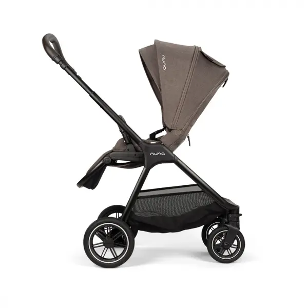 Carucior compact Nuna Triv next Chestnut reversibil, roti cu suspensii, suport reglabil pentru picioare, greutate admisa 22 kg