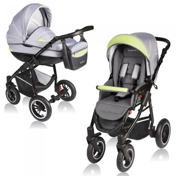 Carucior Copii VESSANTI Crooner, 2 in 1, gri/verde KID804090, la doar 1.676,00 lei