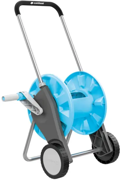 carucior cu tambur pentru furtun de gradina cellfast compact, 1 2 , 45m