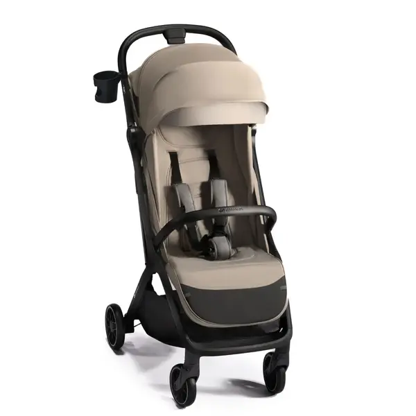 Carucior Kinderkraft Nubi 2, sport, pliabil, roti spuma, bej KID922093, la doar 1.241,00 lei