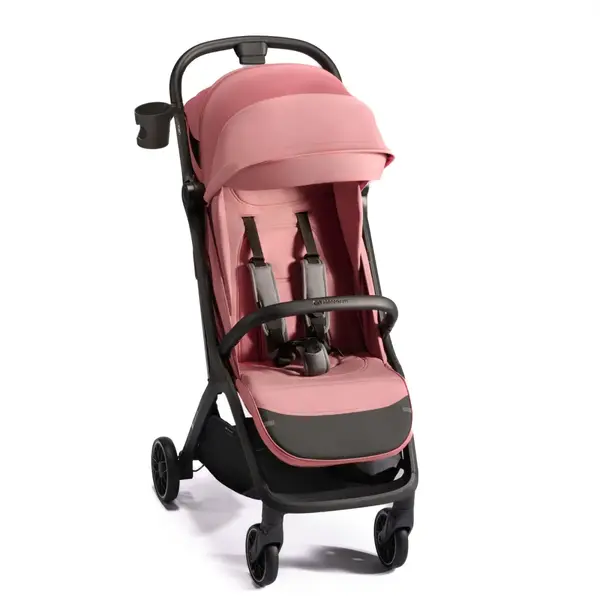 Carucior Kinderkraft Nubi 2, sport, pliabil, roti spuma, roz KID922086, la doar 1.241,00 lei