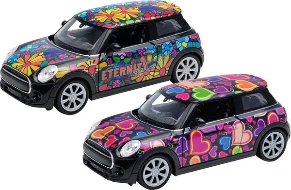 Cărucior metalic Goki - Mini Cooper Hatch, 1:34-39, sortiment