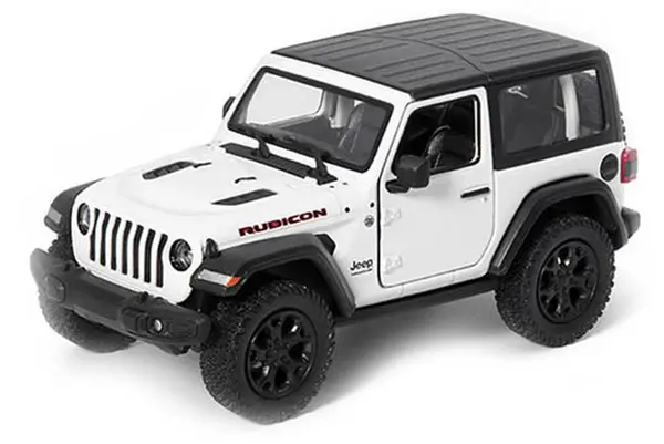 Carucior metalic Kinsmart - 2018 Jeep Wrangler, Hard Top, 1:34, albă