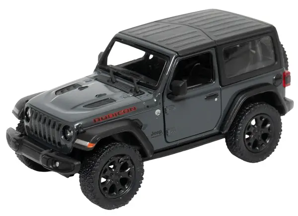 Carucior metalic Kinsmart - 2018 Jeep Wrangler, Hard Top, 1:34, creion grafit