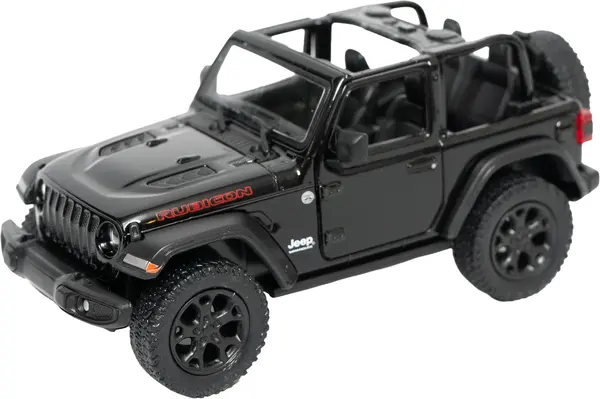 Carucior metalic Kinsmart - 2018 Jeep Wrangler Open Top, 1:34, negru
