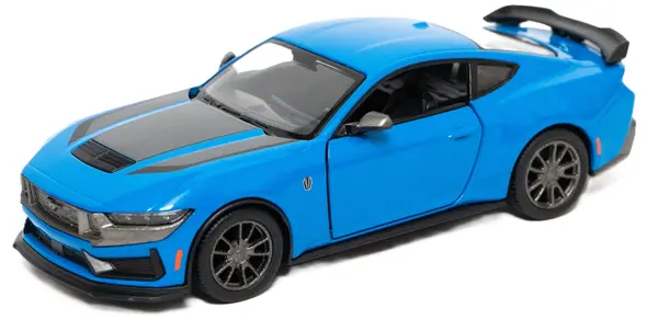 Carucior metalic Kinsmart - 2024 Ford Mustang Dark Horse, 1:38, albastru