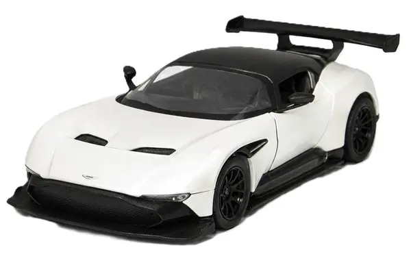 Cărucior metalic Kinsmart - Aston Martin Vulcan, 1:38, alb