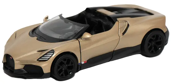 Carucior metalic Kinsmart - Bugatti Mistral, 1:36, auriu
