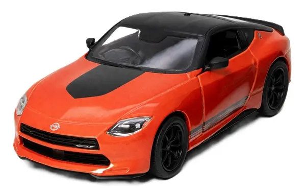 Cărucior metalic Kinsmart Customized Edition - 2024 Nissan Fairlady Z, 1:36, portocaliu