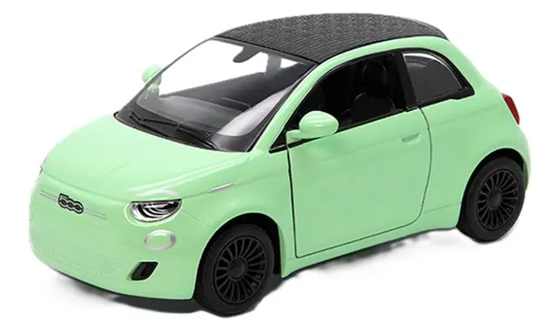 Carucior metalic Kinsmart - Fiat 500e, 1:28, verde rezeda