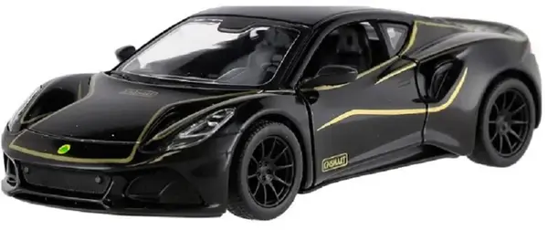 Cărucior metalic Kinsmart Heritage Edition - Lotus Emira, 1:34, negru