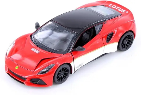 Cărucior metalic Kinsmart Heritage Edition - Lotus Emira, 1:34, roșu