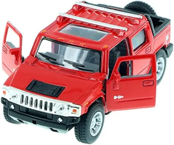 Carucior metalic Kinsmart - Hummer H2, 1:36, roșu