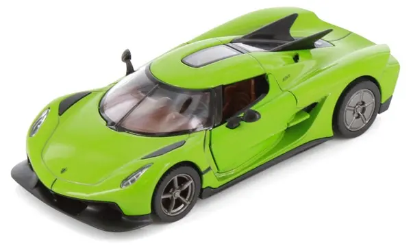 Cărucior metalic Kinsmart - Koenigsegg Jesko Absolut, 1:34, verde