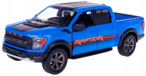 Carucior metalic Kinsmart Livery Edition - 2022 Ford F-150 Raptor, 1:46, albastru
