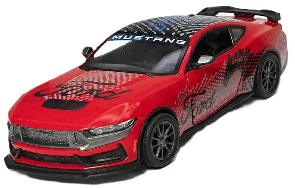 Cărucior metalic Kinsmart Livery Edition - 2024 Ford Mustang Dark Horse, 1:38, roșu