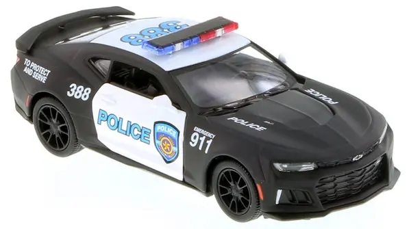 Carucior metalic Kinsmart Police Edition - Chevrolet Camaro ZL1 2017, 1:38, negru