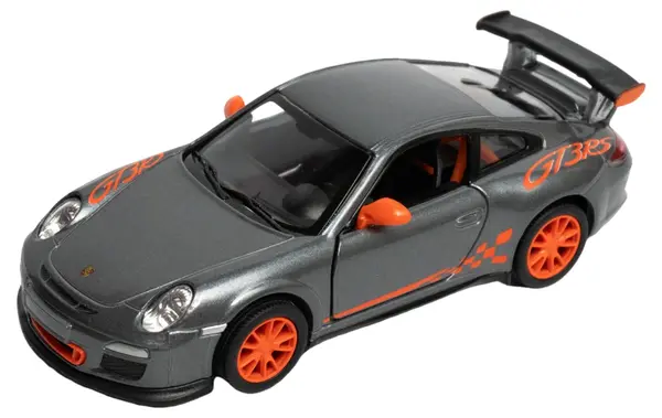 Cărucior metalic Kinsmart - Porsche 911 GT3 RS 2010, 1:36, gri