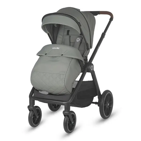Carucior modular pentru bebelusi 2 in 1 Coccolle Aspen Premium Line, Pliabil, Roti detasabile, Suspensii, Spatar reglabil, Maner ajustabil, Copertina XXL, Husa de picioruse si ploaie, Sarcina maxima 22 kg, Standard de siguran