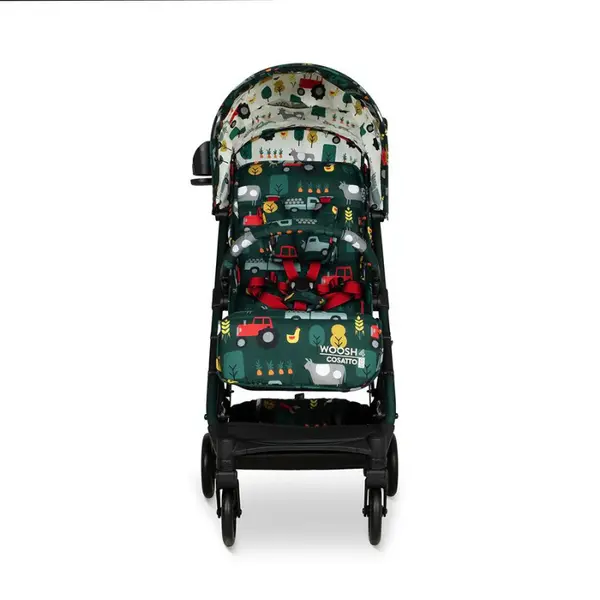 Carucior pentru copii Cosatto Woosh 4 Old Macdonald 0-25 kg, Sistem Troller, Material Ecologic, Suport pahar, Husa de ploaie