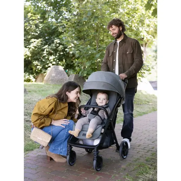 Carucior pentru copii Joie Parcel LX Signature Evergreen ultracompact, spatar si suport pentru picioare reglabile