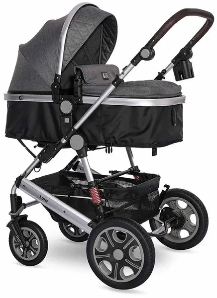 Cărucior pentru copii Lorelli - Lora, Steel grey