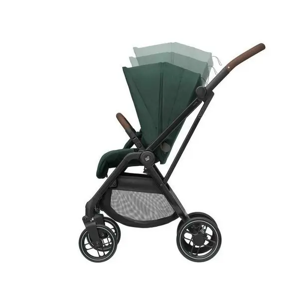 Carucior pentru copii Maxi-Cosi Leona2 Twillic Green reversibil, roti cu suspensii, spatar reglabil, greutate admisa 22 kg